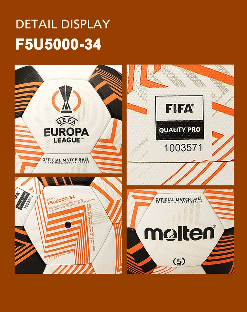 New Molten Soccer Balls Original Standard Size High Quality Outdoor Football Training Match Game League Men bola de futebol