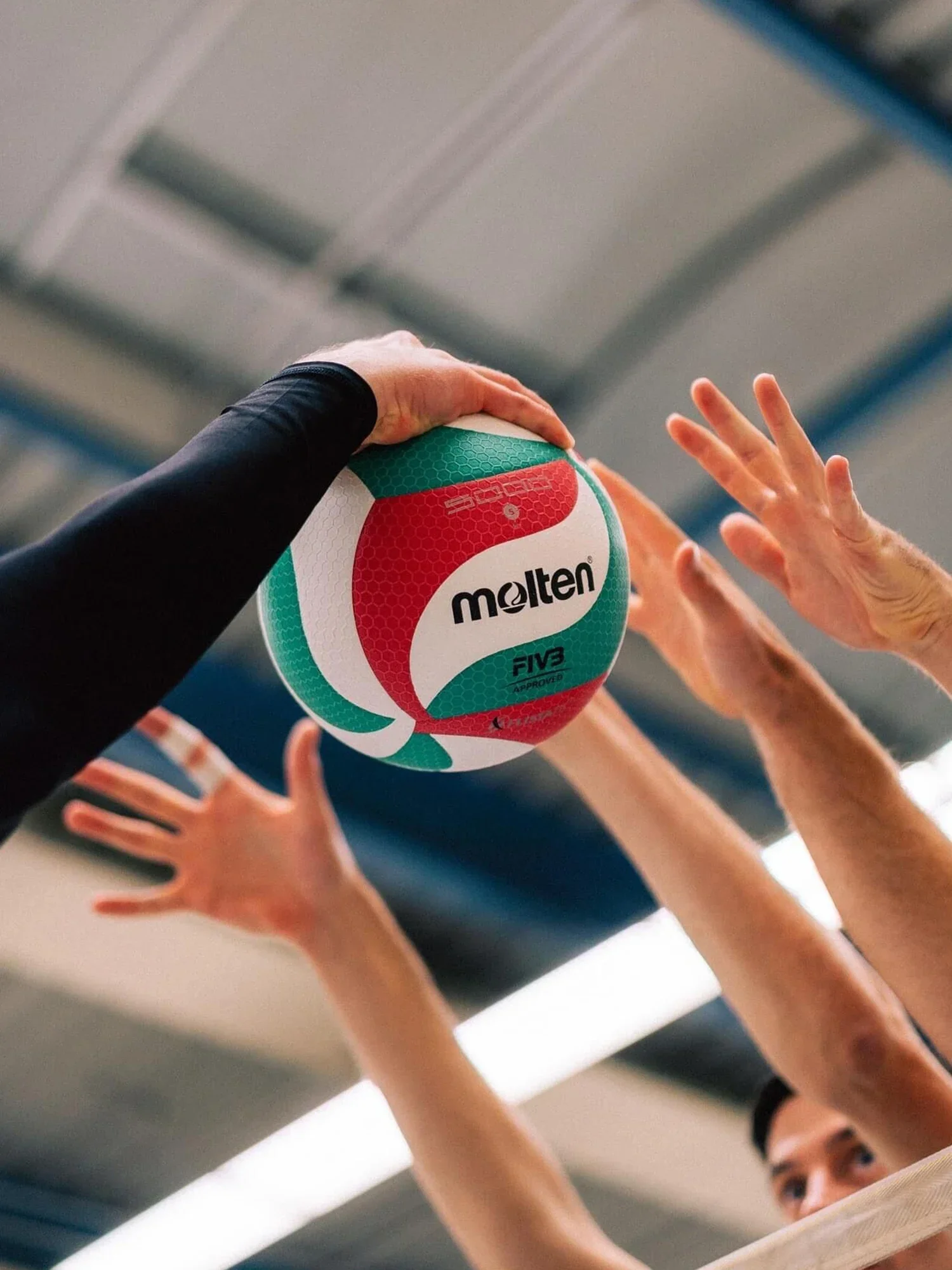Molten FLISTATEC Volleyball Size 5 Volleyball PU Ball for Students Adult and Teenager Competition Training Outdoor Indoor