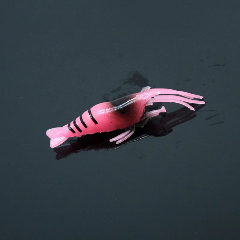 10PCS Fishing Lure 4cm 1.5g Artificial Silicone Wobbler Biomimetic False Shrimp Soft Bait with Hook For Carp Fishing Accessories