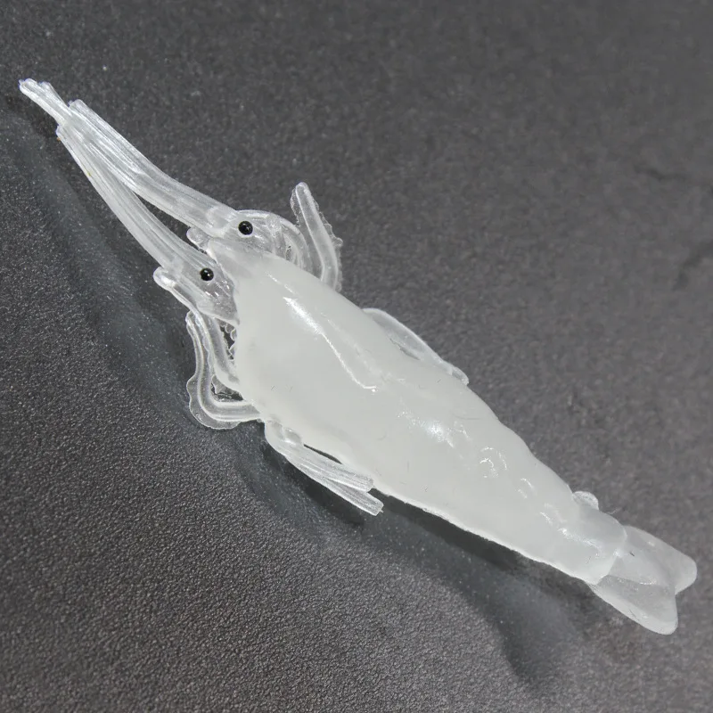 10PCS Fishing Lure 4cm 1.5g Artificial Silicone Wobbler Biomimetic False Shrimp Soft Bait with Hook For Carp Fishing Accessories