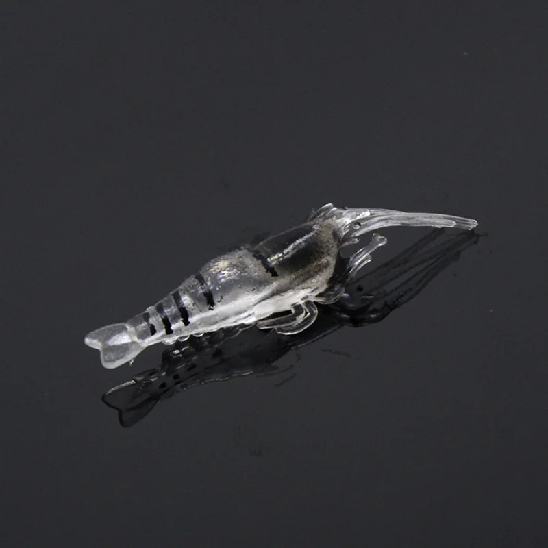 10PCS Fishing Lure 4cm 1.5g Artificial Silicone Wobbler Biomimetic False Shrimp Soft Bait with Hook For Carp Fishing Accessories
