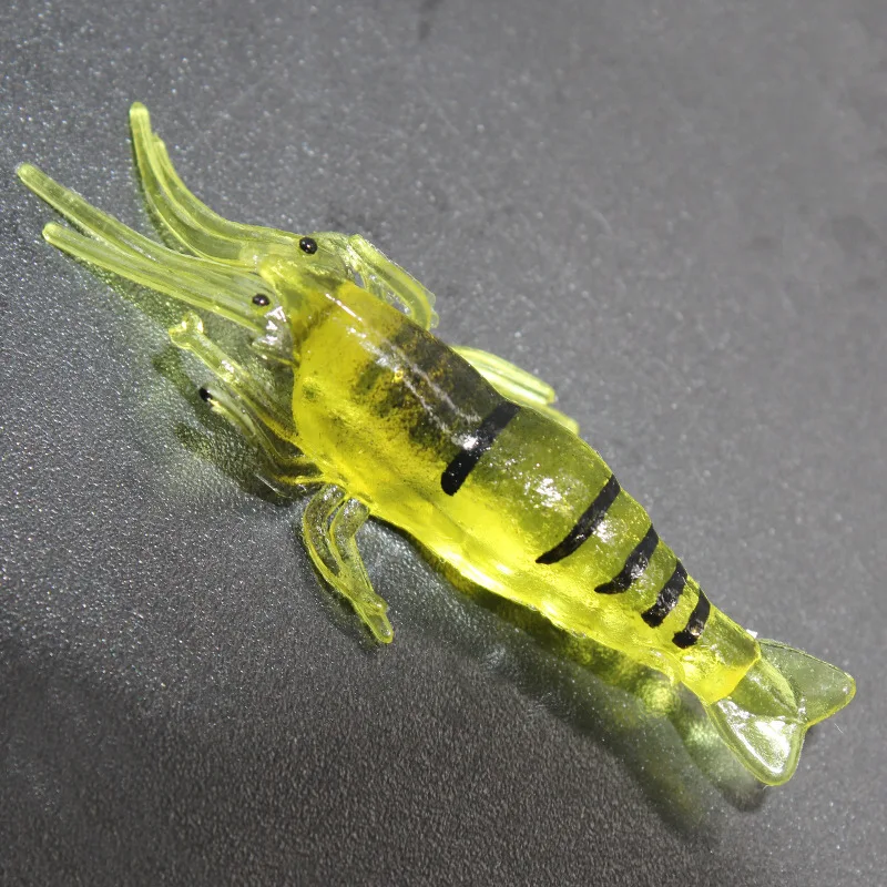 10PCS Fishing Lure 4cm 1.5g Artificial Silicone Wobbler Biomimetic False Shrimp Soft Bait with Hook For Carp Fishing Accessories