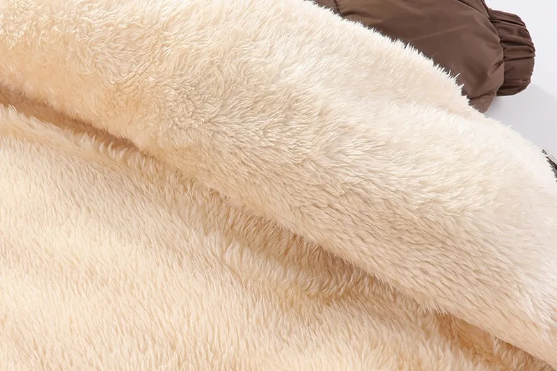 1pcs Boy Girl Coat Baby Winter Thick Down Jackets Kids Warm Plush Thicken Outerwear Clothes Fur Hooded Jacket Children Snowsuit