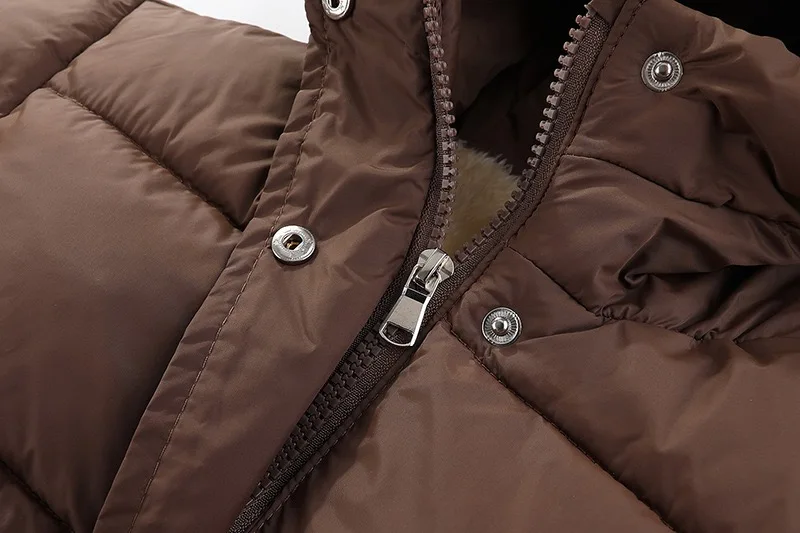 1pcs Boy Girl Coat Baby Winter Thick Down Jackets Kids Warm Plush Thicken Outerwear Clothes Fur Hooded Jacket Children Snowsuit