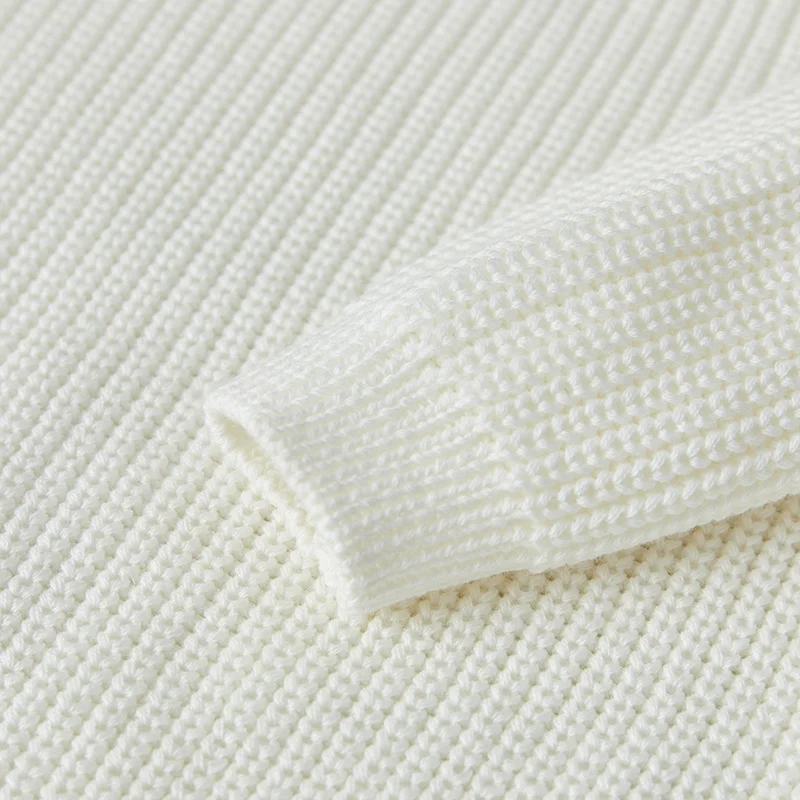 Suefunskry Newborn Baby Girl Boy Knitted Long Sleeve Autumn Winter Sweater Solid Loose Pullover Casual Tops Kids Clothes 3M-5Y