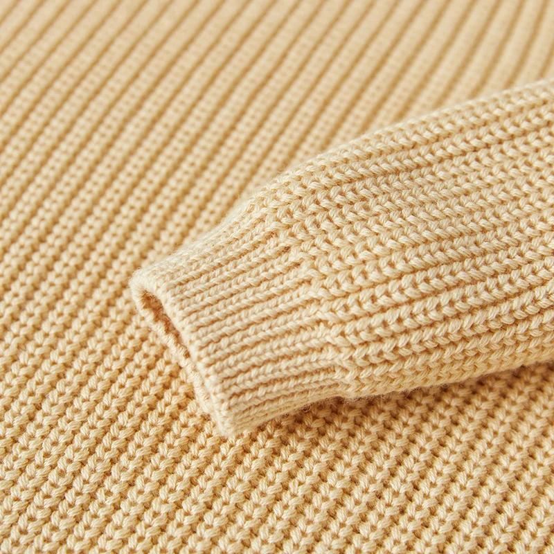 Suefunskry Newborn Baby Girl Boy Knitted Long Sleeve Autumn Winter Sweater Solid Loose Pullover Casual Tops Kids Clothes 3M-5Y