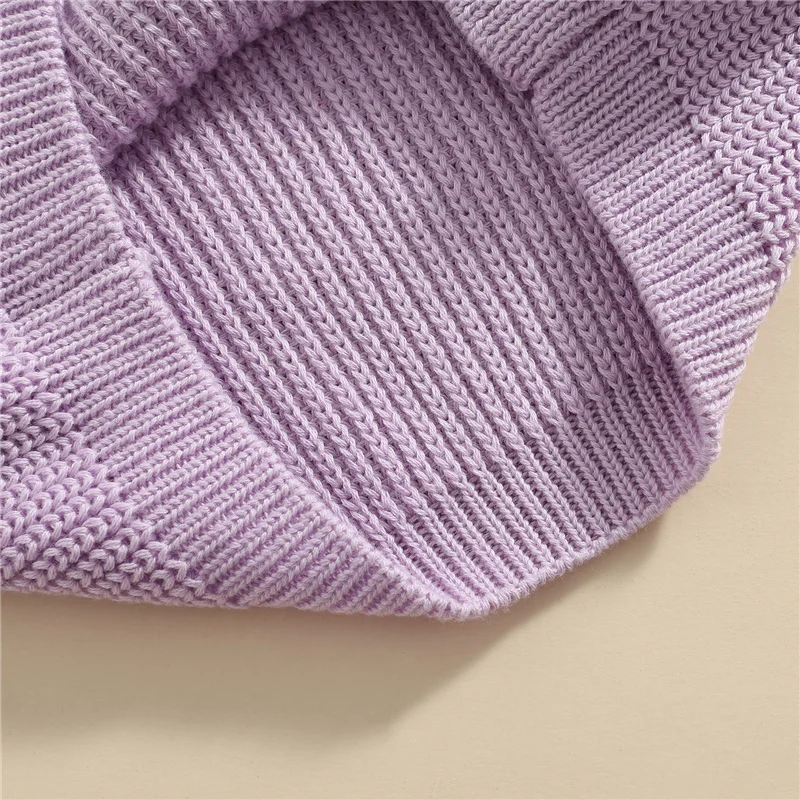 Suefunskry Newborn Baby Girl Boy Knitted Long Sleeve Autumn Winter Sweater Solid Loose Pullover Casual Tops Kids Clothes 3M-5Y