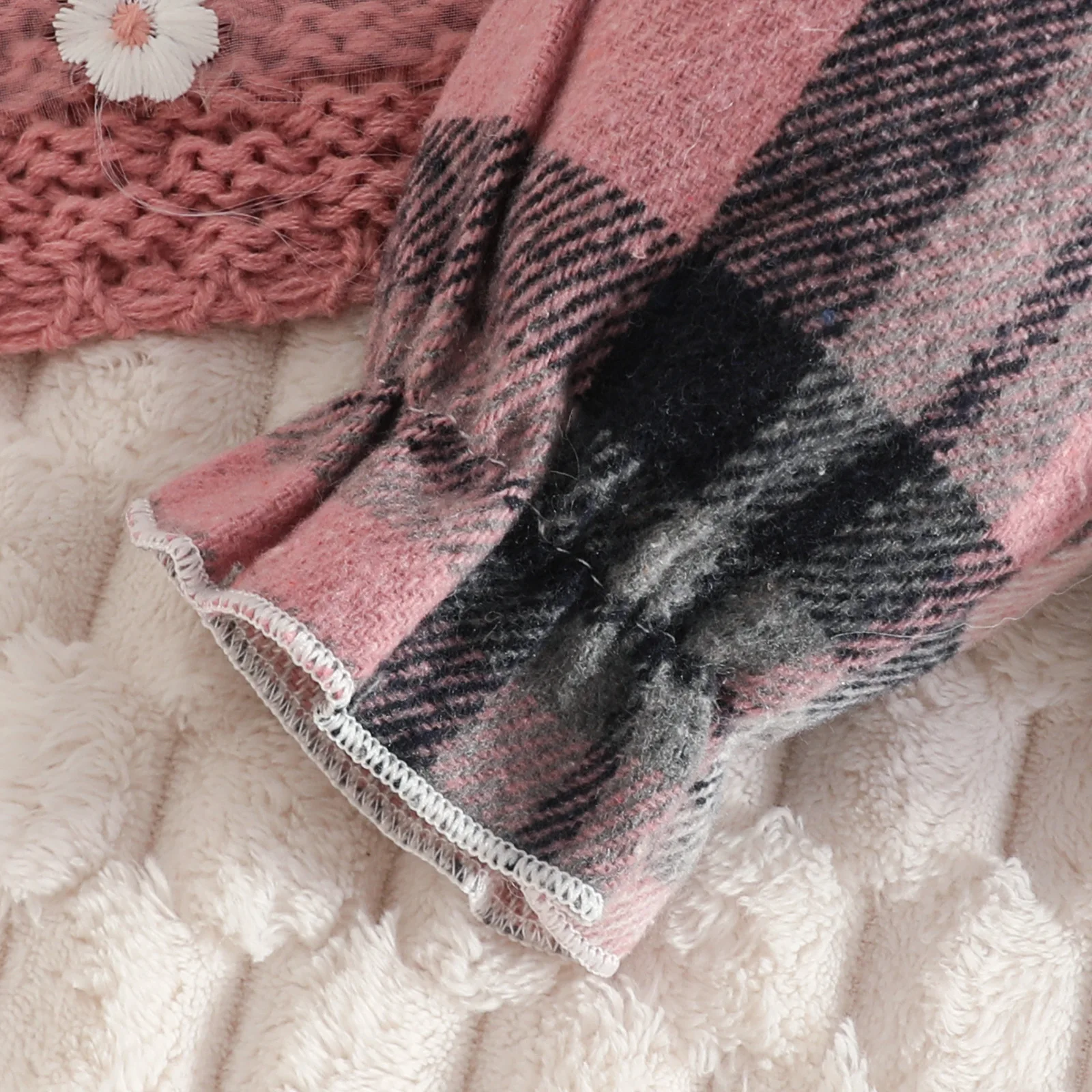 Children Baby Girls Clothes Fashion Lapel Pink Plaid Jacket+Black Mesh Dress For Girls Kids Dress Set 3pcs Baby Girl Outfit Sets