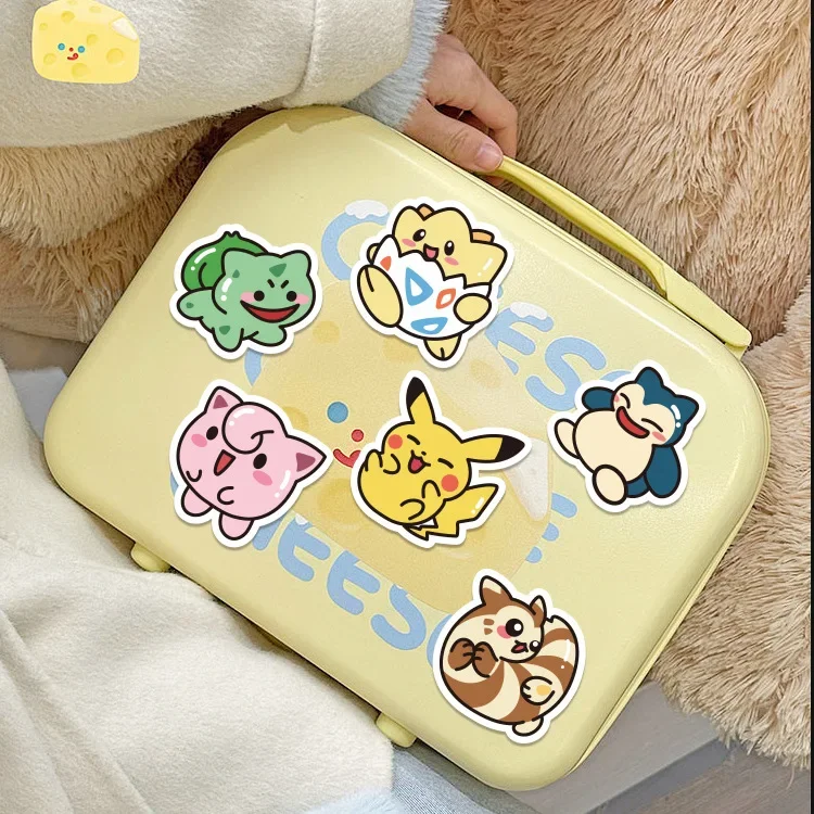 50PCS Kawaii Anime Pokemon Stickers Pikachu Decals DIY for Laptop Luggage Skateboard Phone Cartoon Kid Toy Gift Stickers