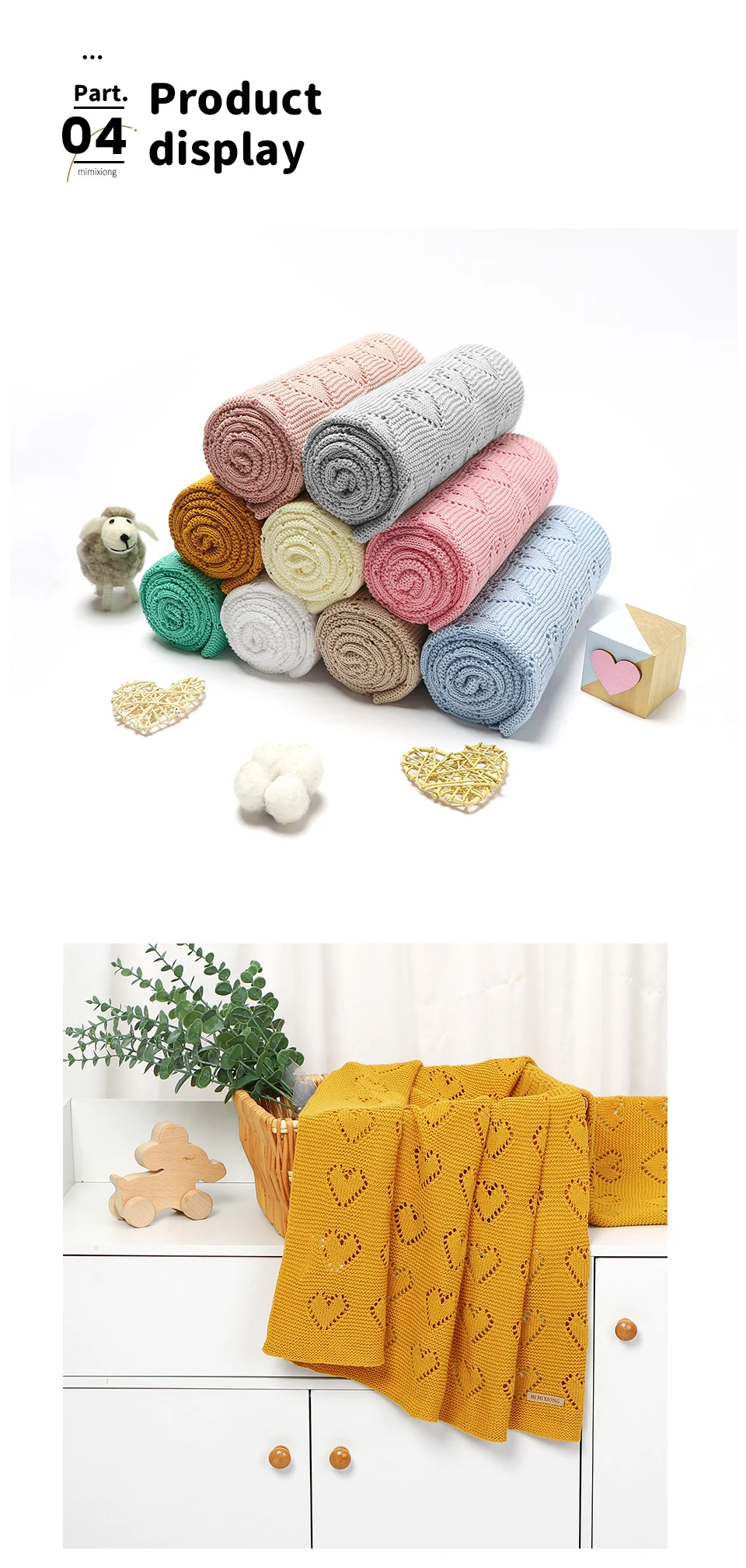 Baby Cotton Blankets Knitted Newborn Boys Girls Stroller Nursery Bedding Cradle Quilt 100*80cm Infant Swaddle Wrap Crib Cellular