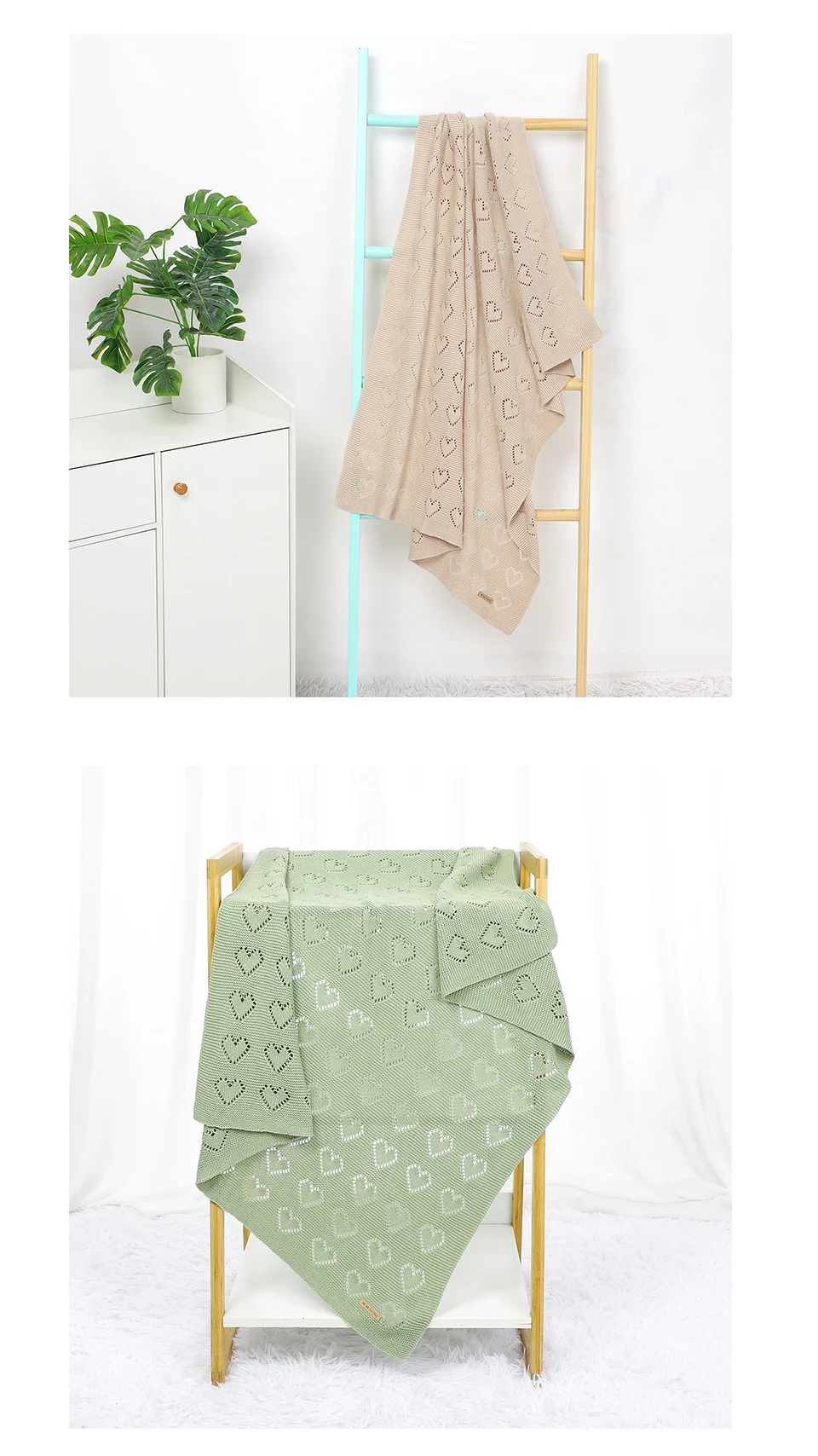 Baby Cotton Blankets Knitted Newborn Boys Girls Stroller Nursery Bedding Cradle Quilt 100*80cm Infant Swaddle Wrap Crib Cellular