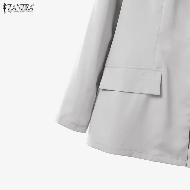 ZANZEA Women 2026 Spring Outfits Office 2 Piece Sets Elegant Long Sleeve Blazer Coats Pant Sets Fashion Solid OL Work Tracksuit