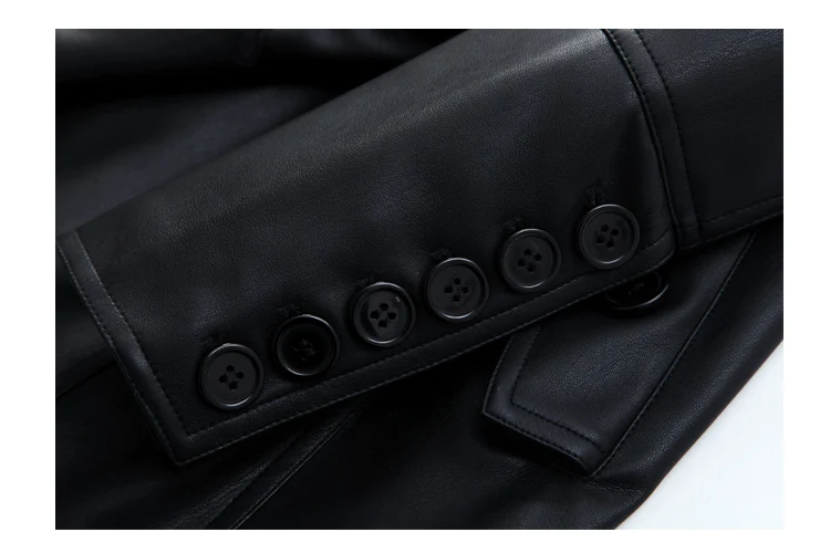 Mauroicardi Spring Fitted Black Skirted Soft Faux Leather Blazer Jacket Women Double Breasted Elegant Luxury Designer Clothes