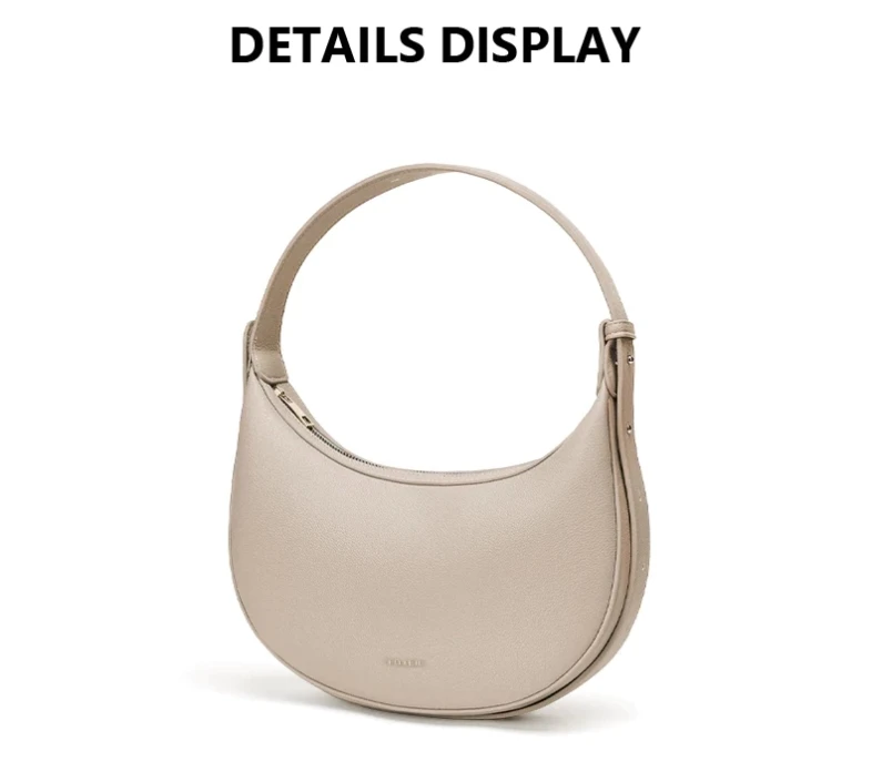 FOXER Brand PU Leather Women's Shoulder Bag 2026 Fashion Lady Crescent Luxury Design Half-moon Handbag Crossbody Bag Girl Gift