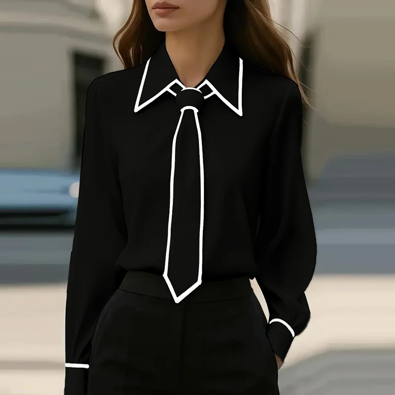 Satin Long Sleeve Shirt Women Elegant Slik Tops Female Solid Color Office Blouse For Women Spring Autumn Pullover