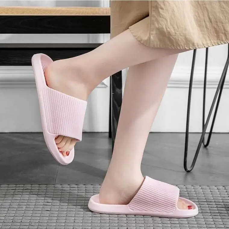 Thick Platform Bathroom Home Slippers Women Fashion Soft Sole EVA Indoor Slides Woman Sandals 2024 Summer Non-slip Flip Flops