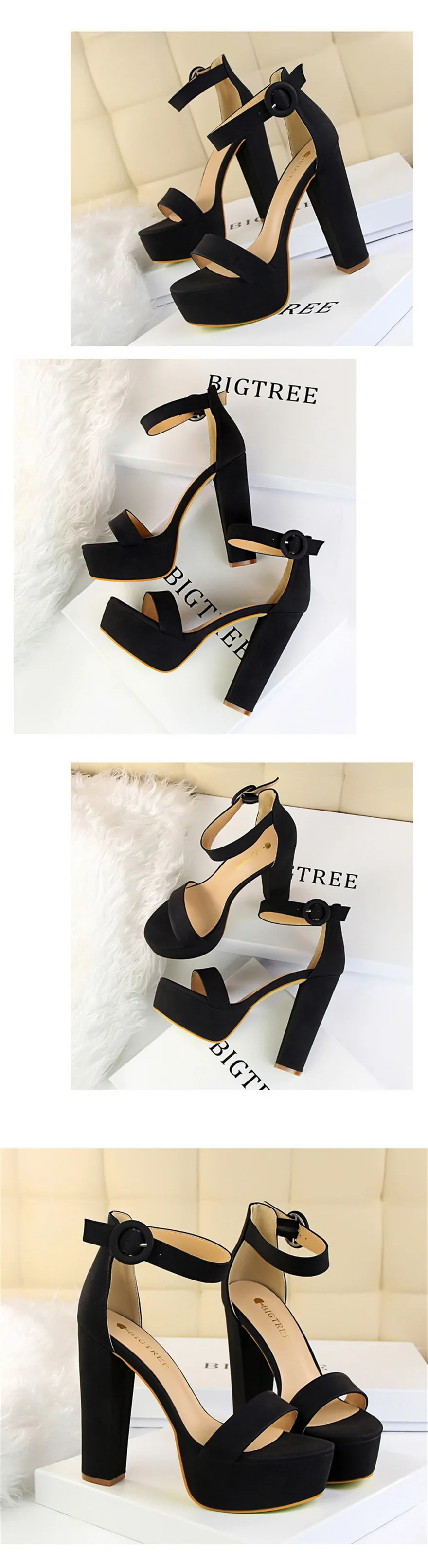 2025 Fashion Platform Open Toe Women's Sandals Super High Heels 13.5cm Ladies Party Shoes Female Soft Leather Buckle Bride Pumps
