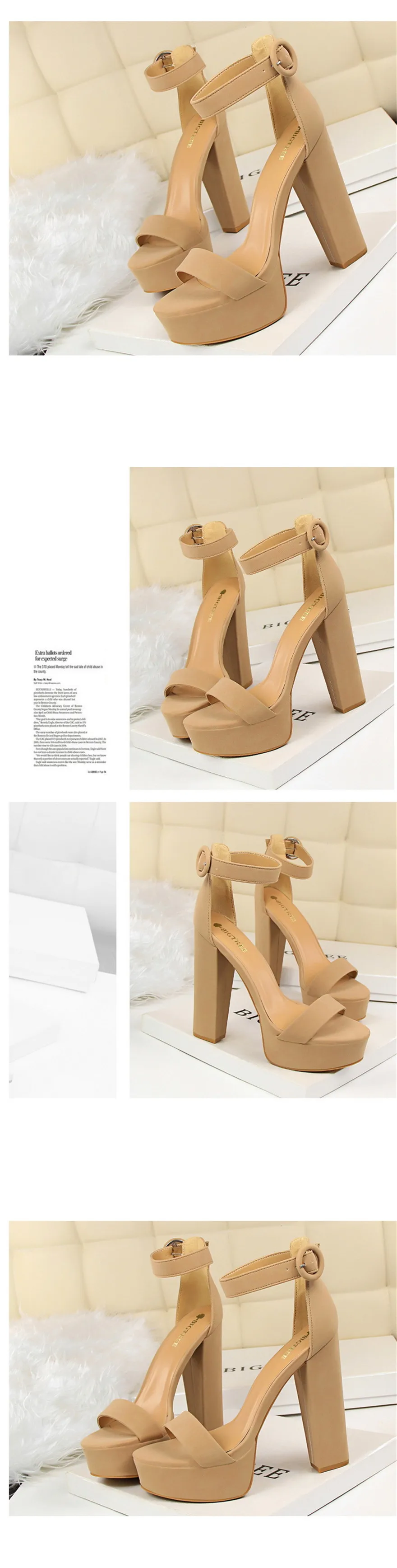 2025 Fashion Platform Open Toe Women's Sandals Super High Heels 13.5cm Ladies Party Shoes Female Soft Leather Buckle Bride Pumps