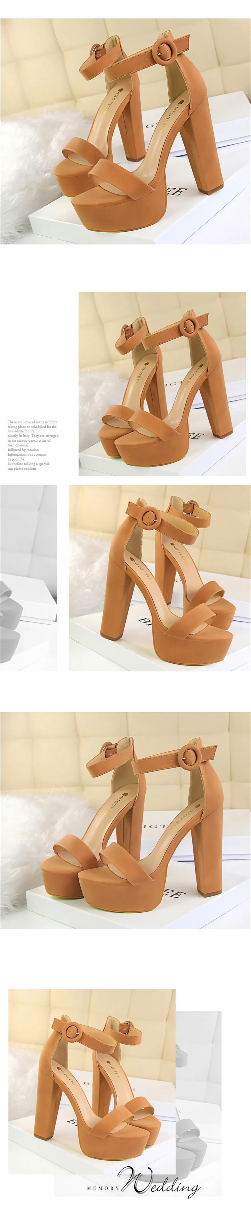 2025 Fashion Platform Open Toe Women's Sandals Super High Heels 13.5cm Ladies Party Shoes Female Soft Leather Buckle Bride Pumps