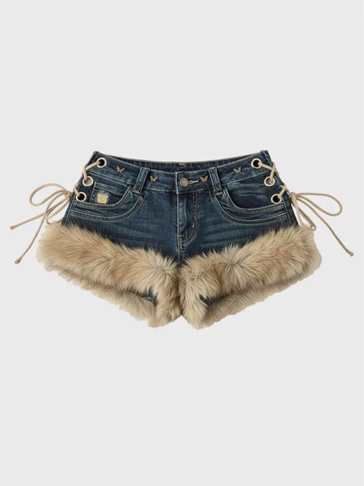 Streetwear Sexy Shorts Women Clothing Patchwork Y2k Denim Jeans Low-waisted Tunic Bodycon Pantalones Cortos De Mujer New Bottoms