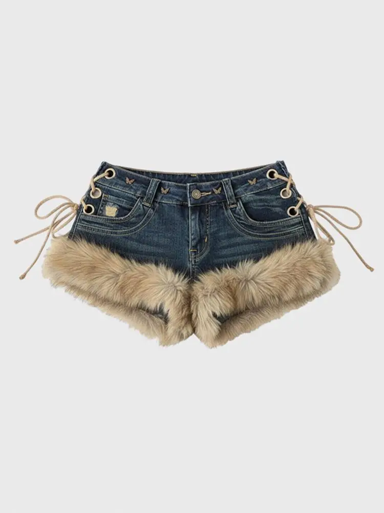 Streetwear Sexy Shorts Women Clothing Patchwork Y2k Denim Jeans Low-waisted Tunic Bodycon Pantalones Cortos De Mujer New Bottoms