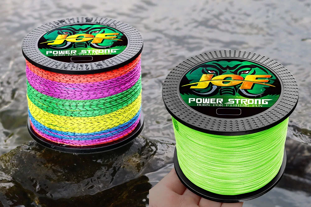 JOF 4 Braided X4 Strands 300M 100M Fly Fishing Line Multifilament Wire Pesca 10-85LB Carp Sea Saltwater Weave Extreme Japan