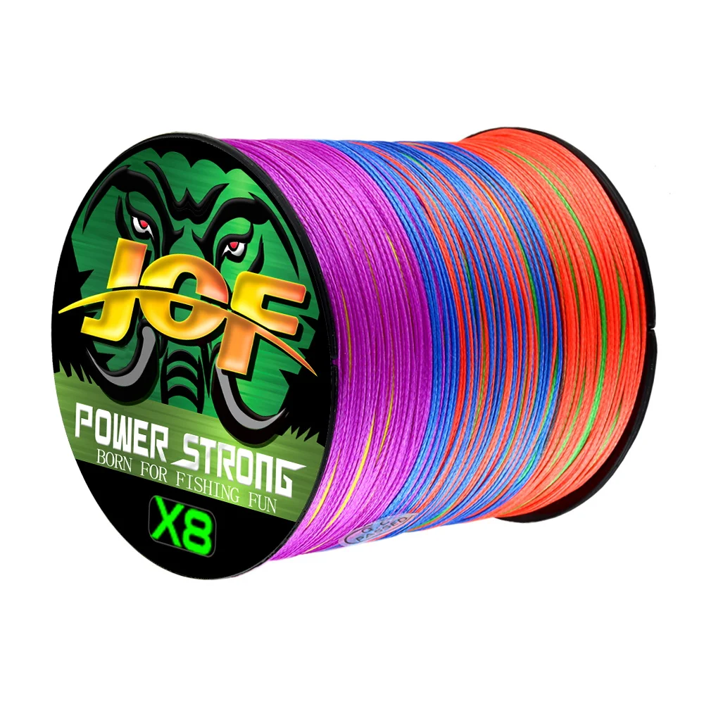 JOF 4 Braided X4 Strands 300M 100M Fly Fishing Line Multifilament Wire Pesca 10-85LB Carp Sea Saltwater Weave Extreme Japan