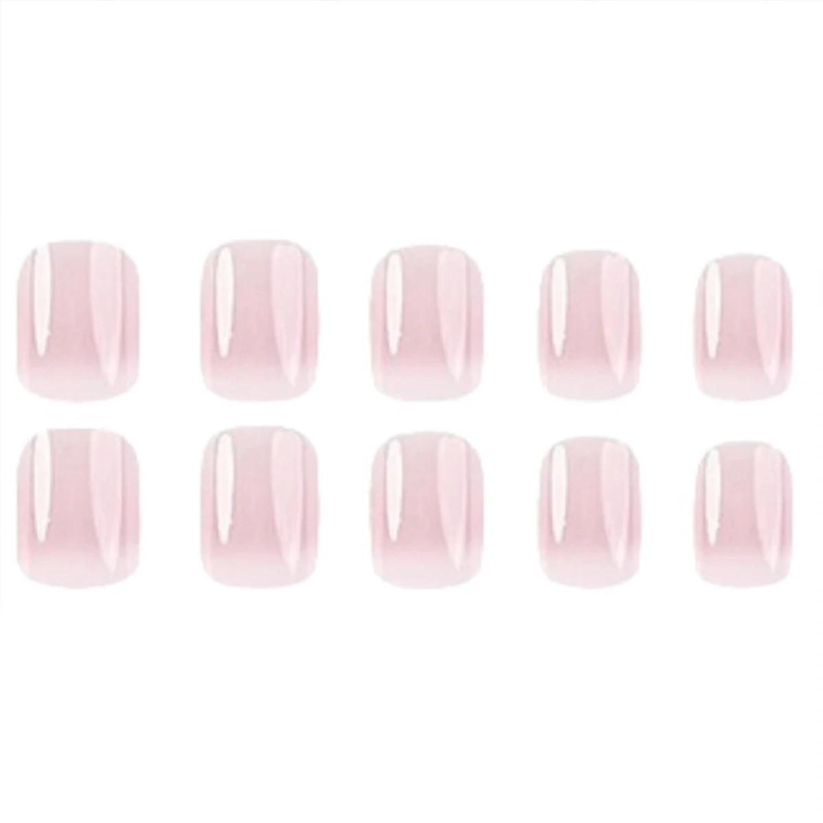 24 pieces of new French-style press-on nails (fashionable fake nail stickers), paired with 1 piece of jelly glue and 1 nail file