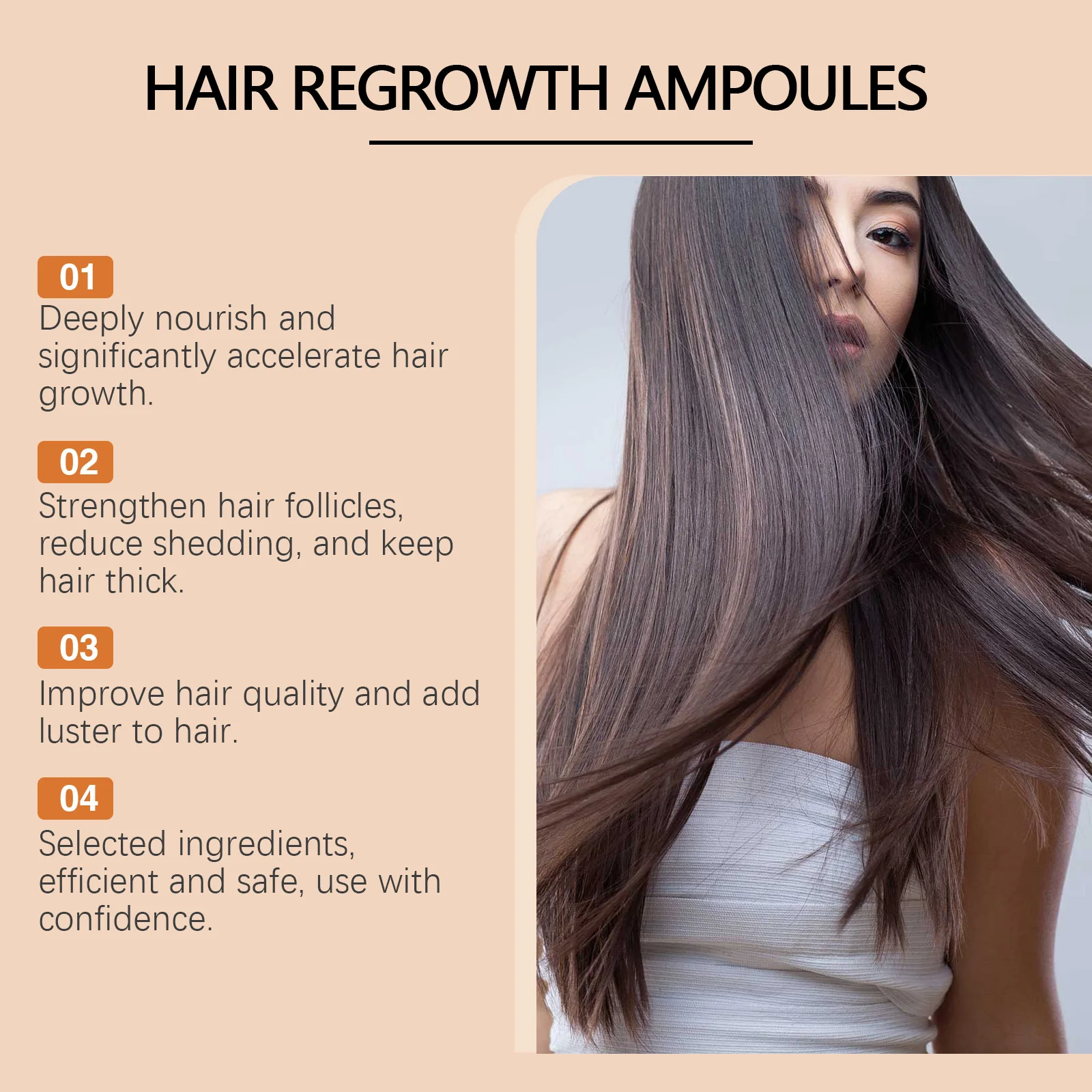 Hair Growth Serum Ampoules - Nourishing Scalp Serum for Promoting Hair Growth, Enhancing Follicle Health and Nutritive Care