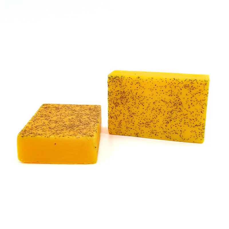 RDQCTQ 1pcs Turmeric Natural Bar Soap for Men, Lemon Kojic Acid Soap, Shower and Facial Soap -No Harsh Ingredients 100g