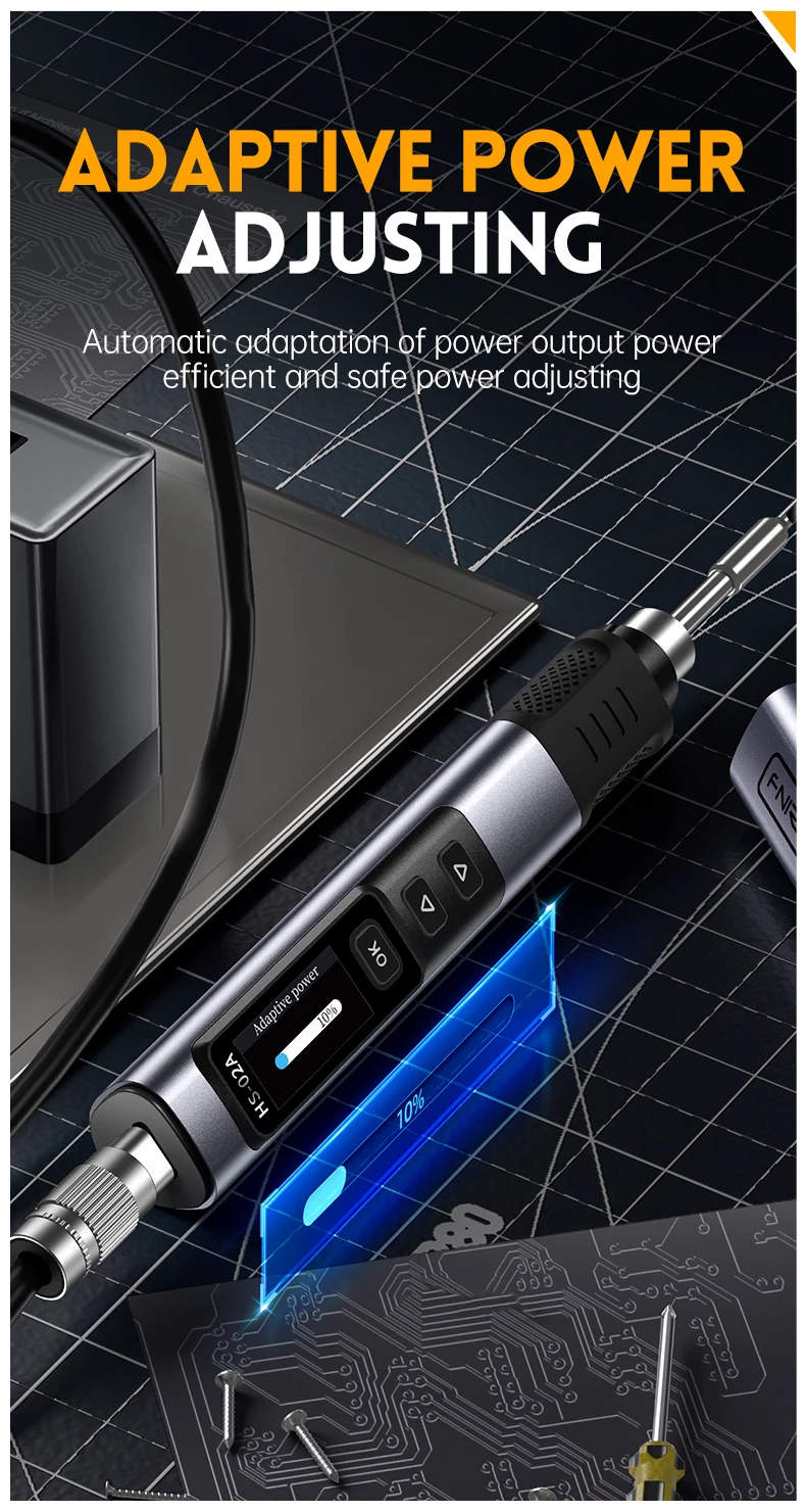 FNIRSI HS-02 Smart Soldering Station 100W Electric Soldering Iron Adjustable Constant Temperature Fast Heat Solder Iron Kit