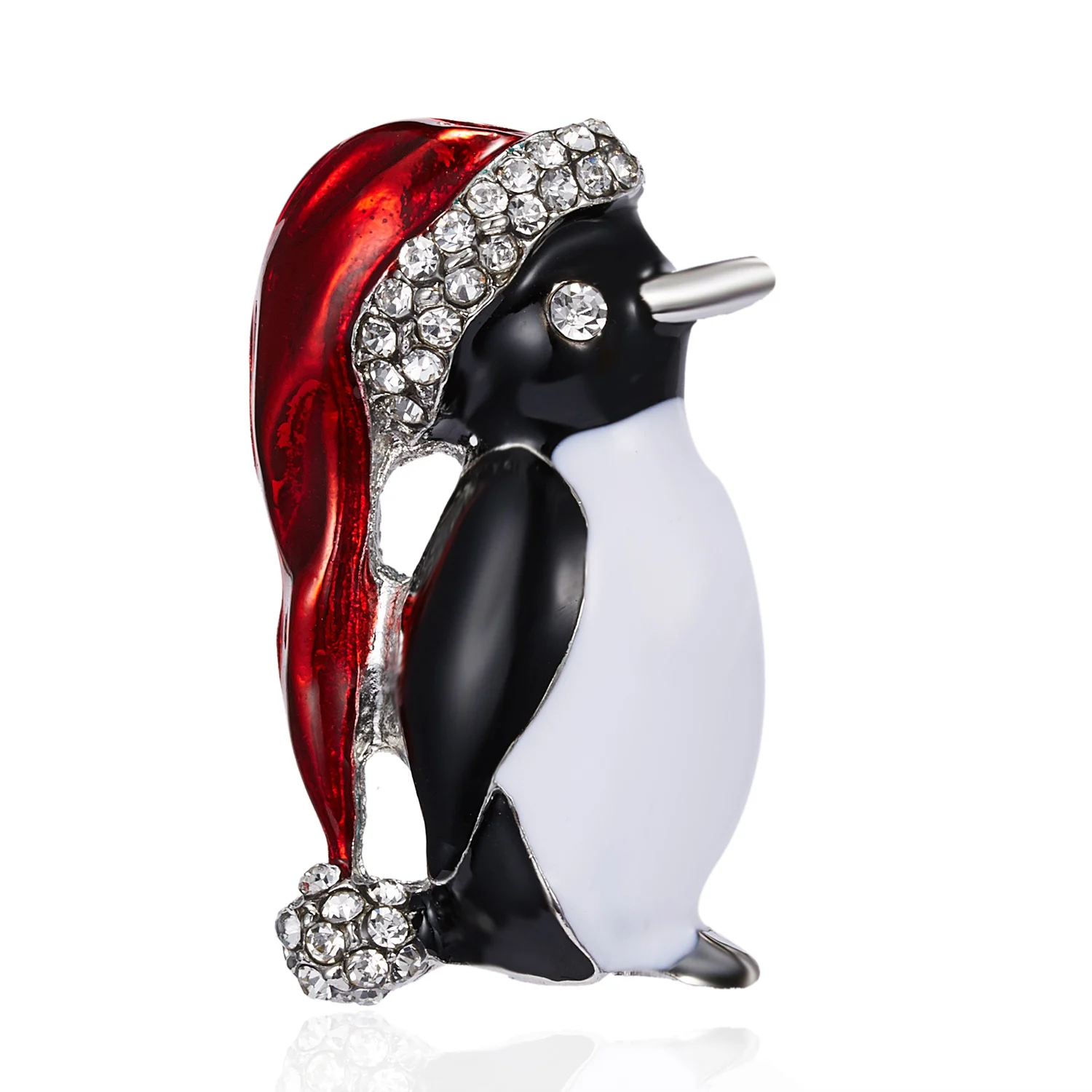 Luxury Rhinestone Christmas Tree Brooches for Women Exquisite Crystal Penguin Elk Snowman Brooch Pins Corsage Christmas Jewelry