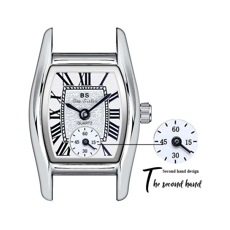 BS Women's Watch Versatile Retro Style Luxury Brand Leather Steel Straps Waterproof Ladies Fashion Quartz Clock Watches Gift