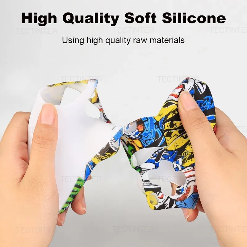 Silicone Cover Skin for PlayStation 5 Accessories for PS5 Controller Cover Thumb Grips Anti-slip Protection Shell Skin for PS5 S
