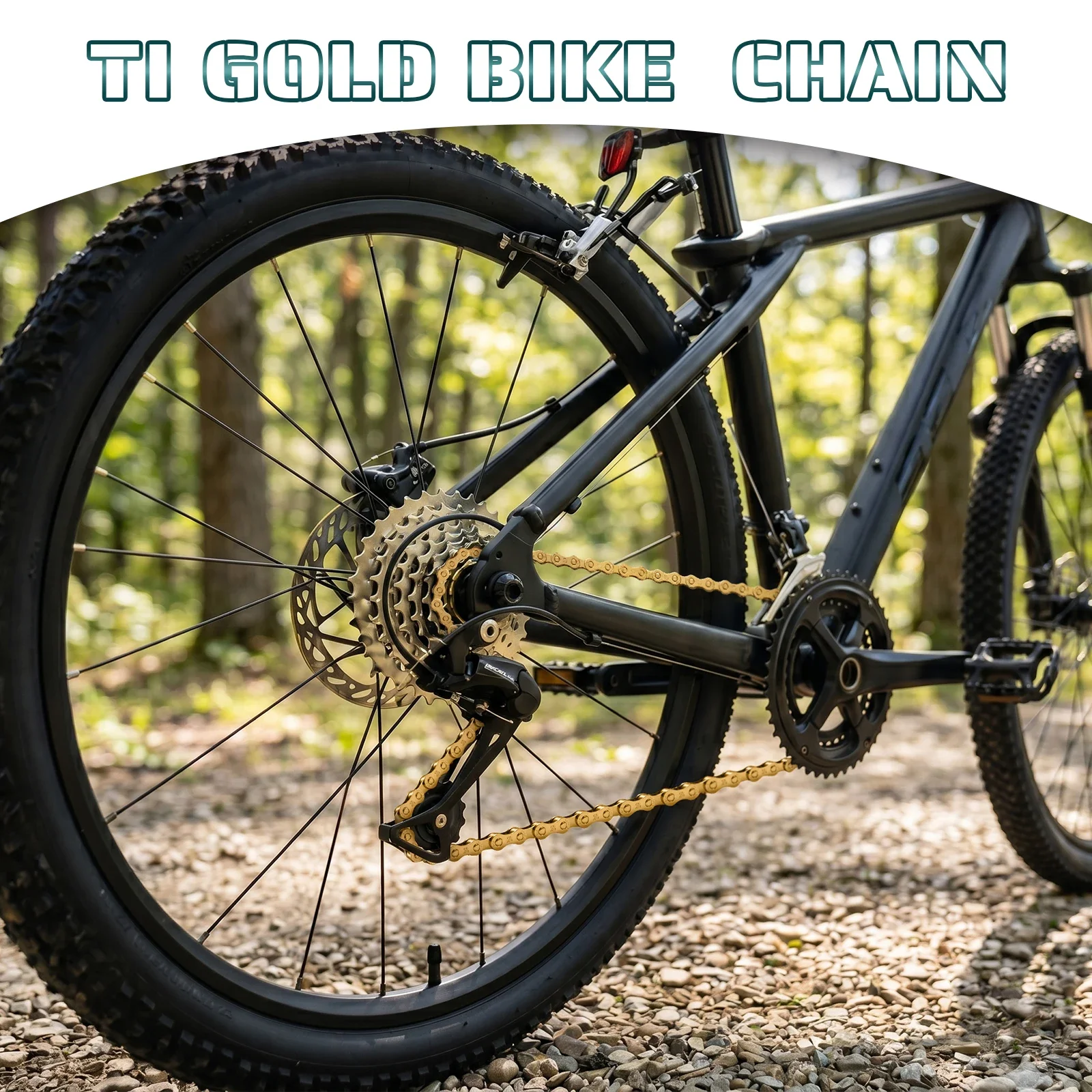 BUCKLOS Titanium Coating Bike Chain 8/9/10/11/12 Speed Bicycle Chain MTB Road Bike Chains Stainless Steel Bicycle Chains