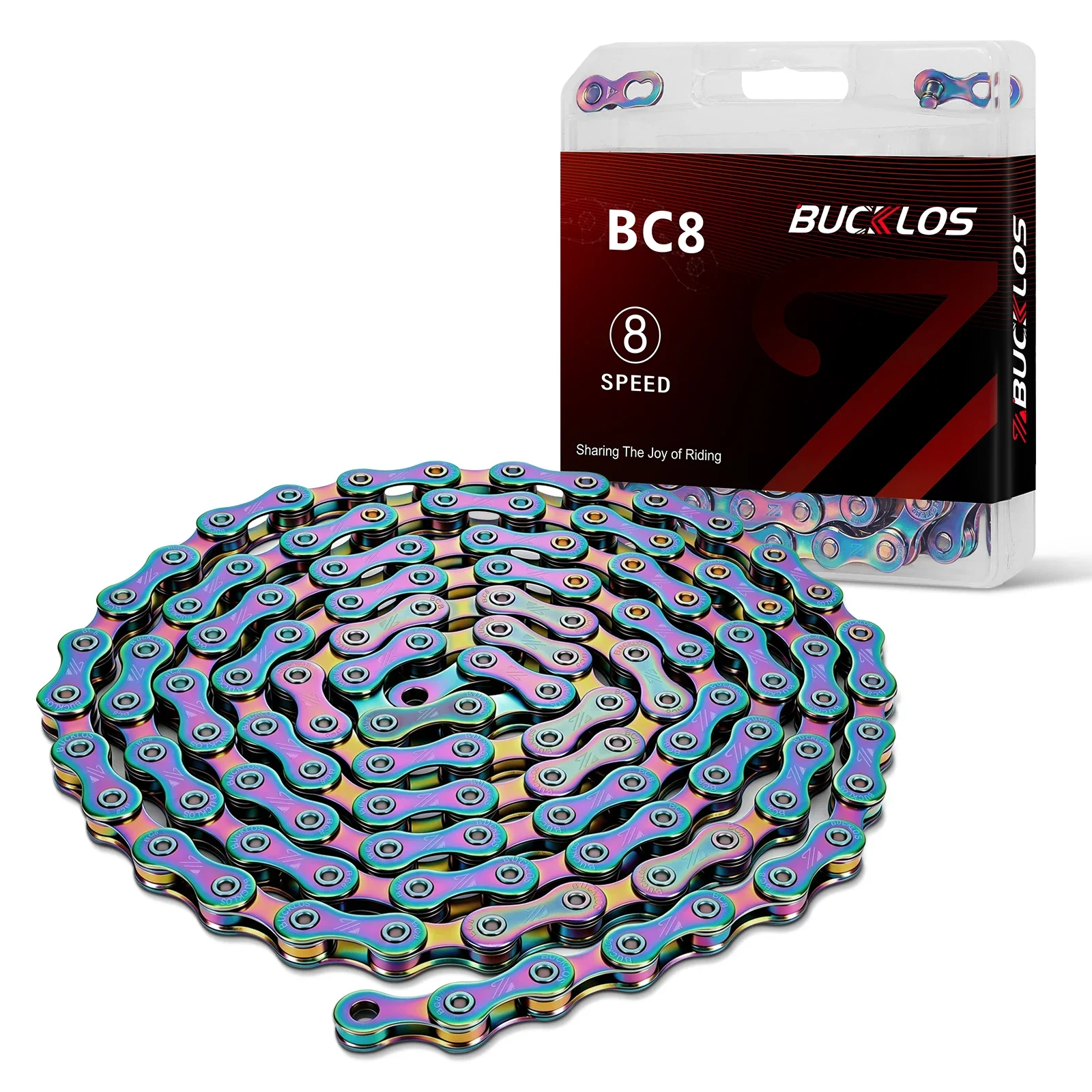 BUCKLOS Titanium Coating Bike Chain 8/9/10/11/12 Speed Bicycle Chain MTB Road Bike Chains Stainless Steel Bicycle Chains