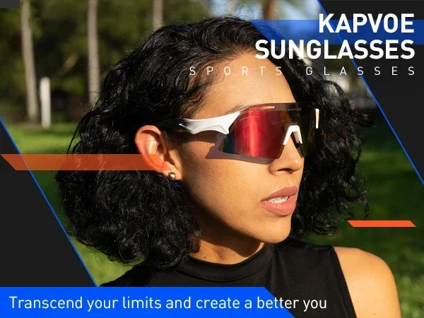 Kapvoe UV400 Fashion Sunglasses Men MTB Bike Cycling Glasses Eyewear Women Bike Outdoor Sports Night-riding Glasses for Racing