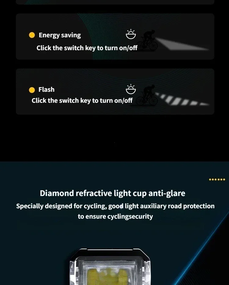 3000Lumen Bike Headlight with 2000mAh Power Bank IPX6 USB Rechargeable Handlebar Flashlight for MTB Road Cycling
