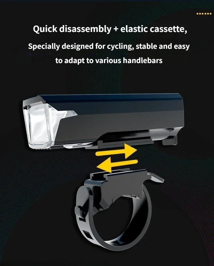 3000Lumen Bike Headlight with 2000mAh Power Bank IPX6 USB Rechargeable Handlebar Flashlight for MTB Road Cycling