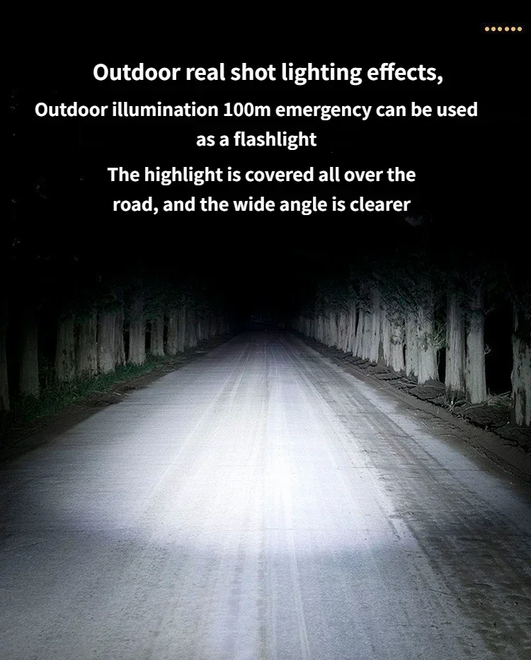 3000Lumen Bike Headlight with 2000mAh Power Bank IPX6 USB Rechargeable Handlebar Flashlight for MTB Road Cycling