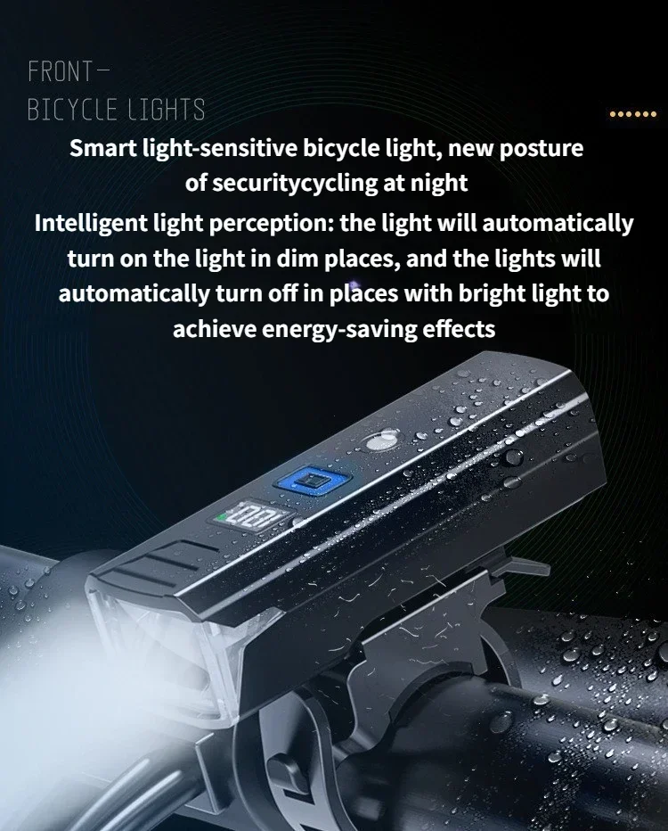3000Lumen Bike Headlight with 2000mAh Power Bank IPX6 USB Rechargeable Handlebar Flashlight for MTB Road Cycling