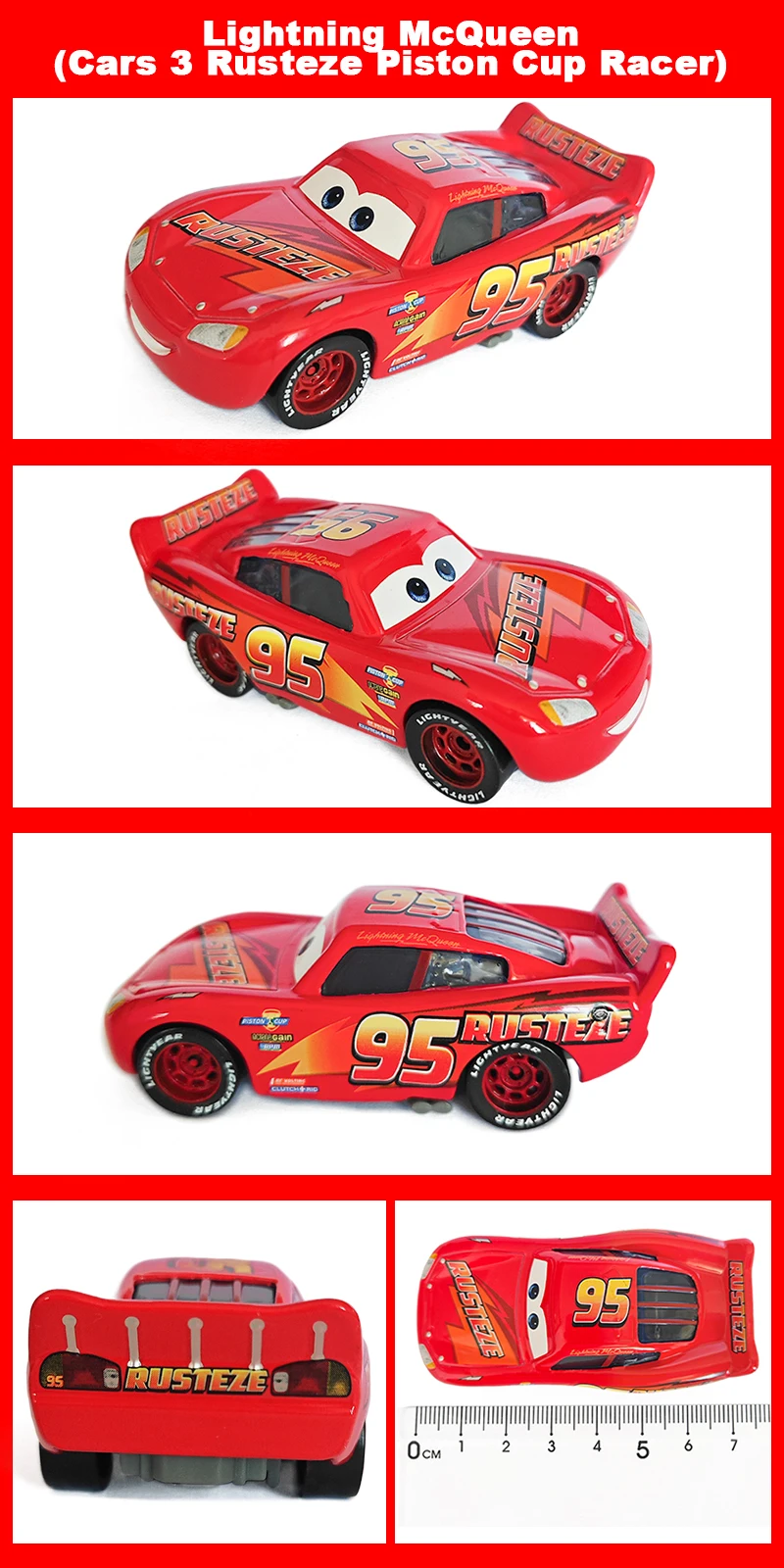 Original Pixar Cars 3 Anime Figure School Bus Cartoon Model Cars 1:55 Metal Die Casting Alloy Cars Child Toys Birthday Gifts