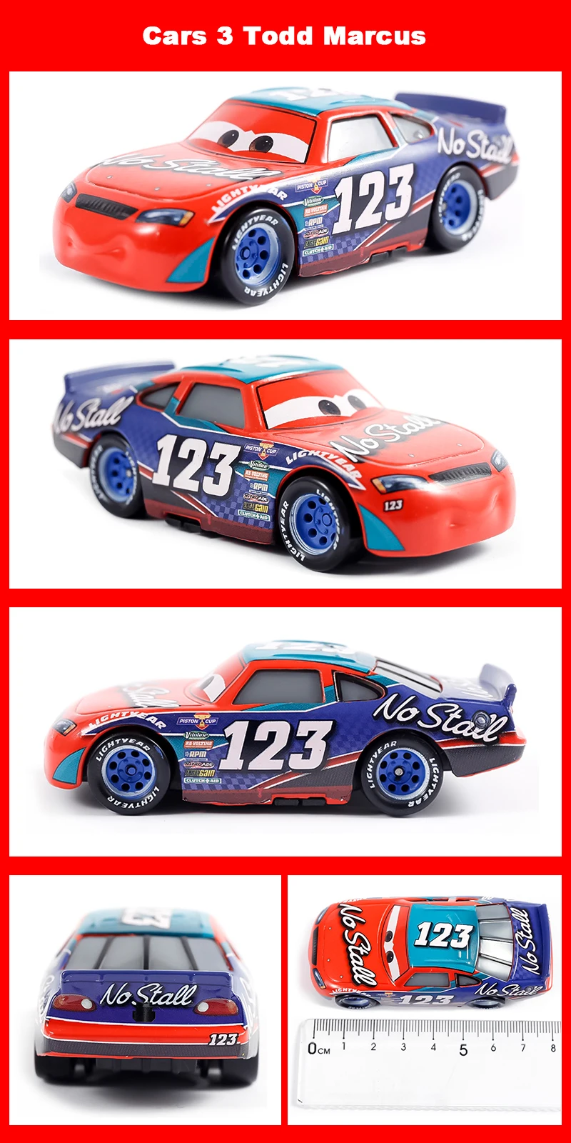 Original Pixar Cars 3 Anime Figure School Bus Cartoon Model Cars 1:55 Metal Die Casting Alloy Cars Child Toys Birthday Gifts