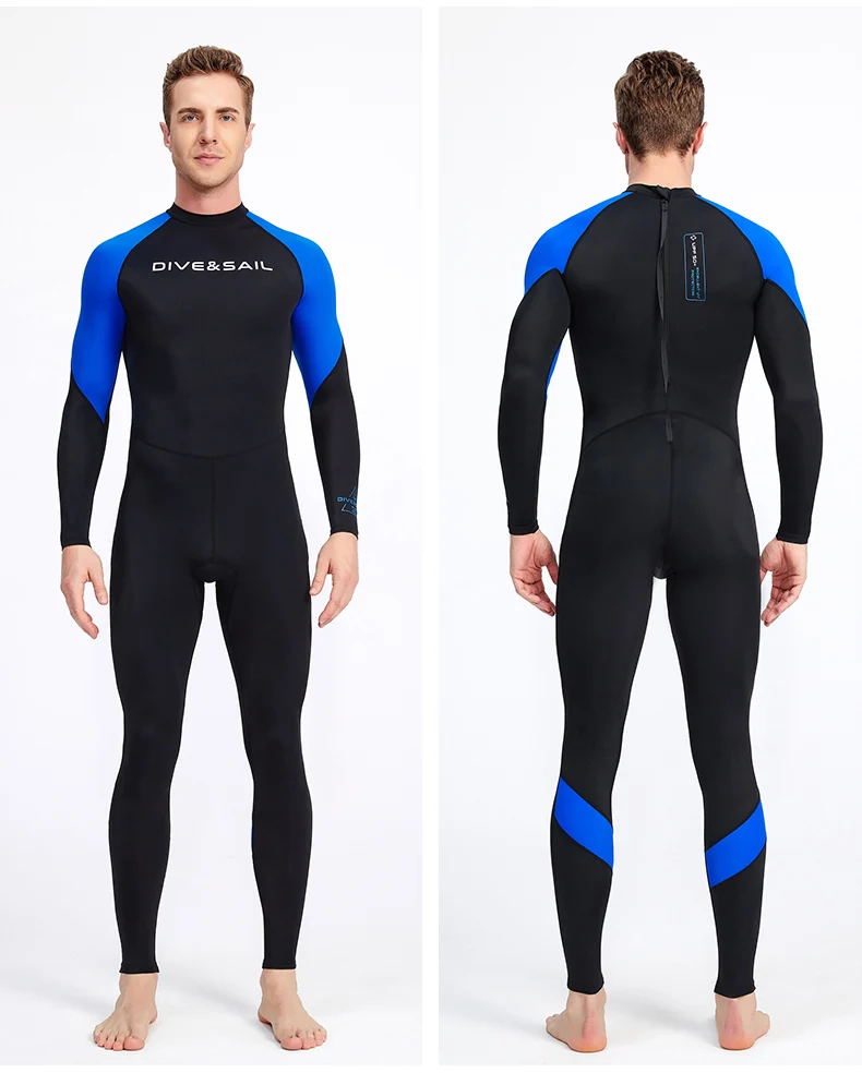 UPF50+Full Body Rash Guard Dive Skins Wetsuit Swimsuit, Sun UV Protection Long Sleeve One Piece Swimming Snorkeling Body Suit