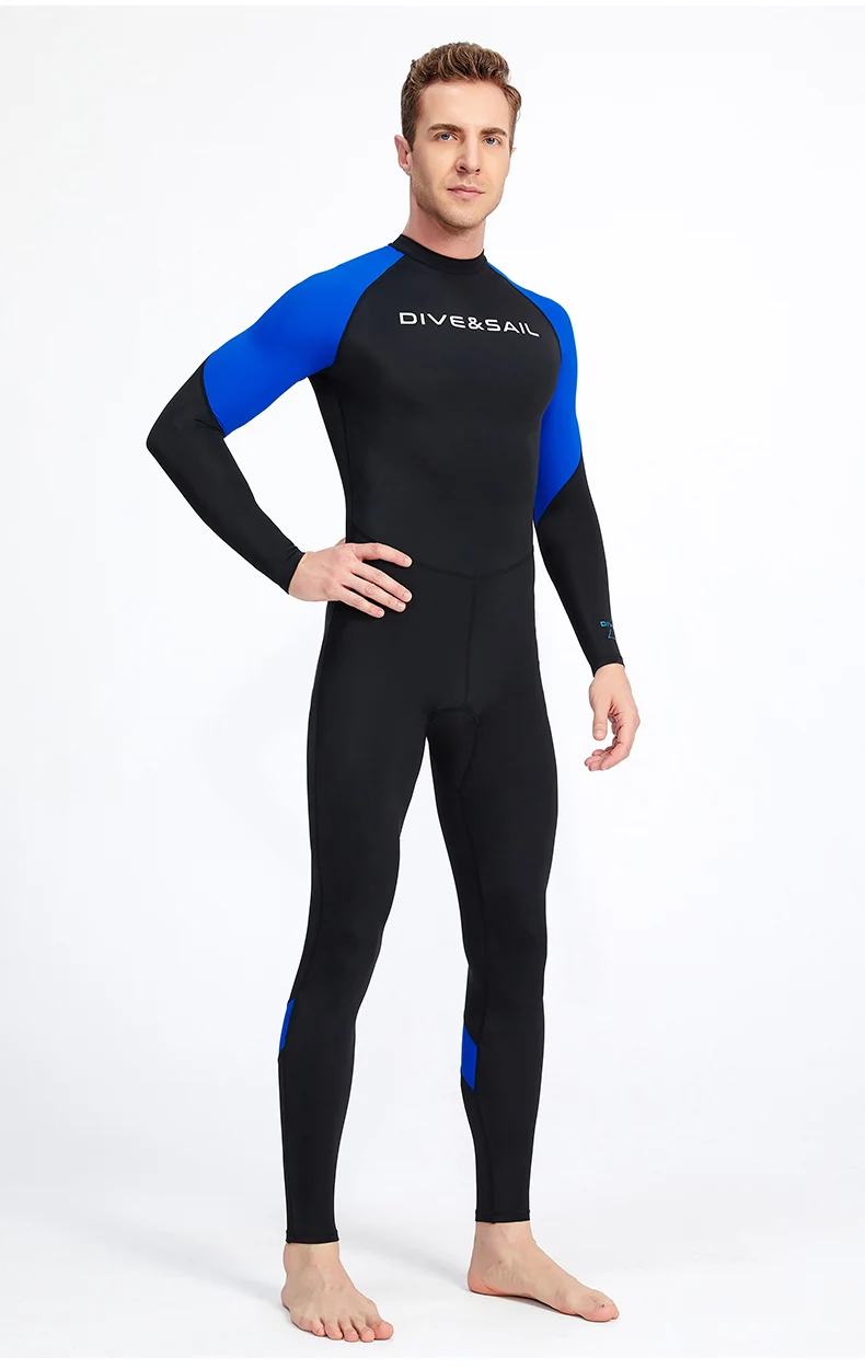 UPF50+Full Body Rash Guard Dive Skins Wetsuit Swimsuit, Sun UV Protection Long Sleeve One Piece Swimming Snorkeling Body Suit