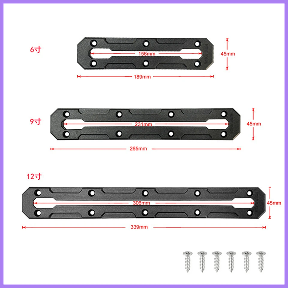 Kayak Low Profile Track for Fishing Rod Holder Gear Track Accessories for Cup Holder Mount Track Rail Track for Paddle Holders