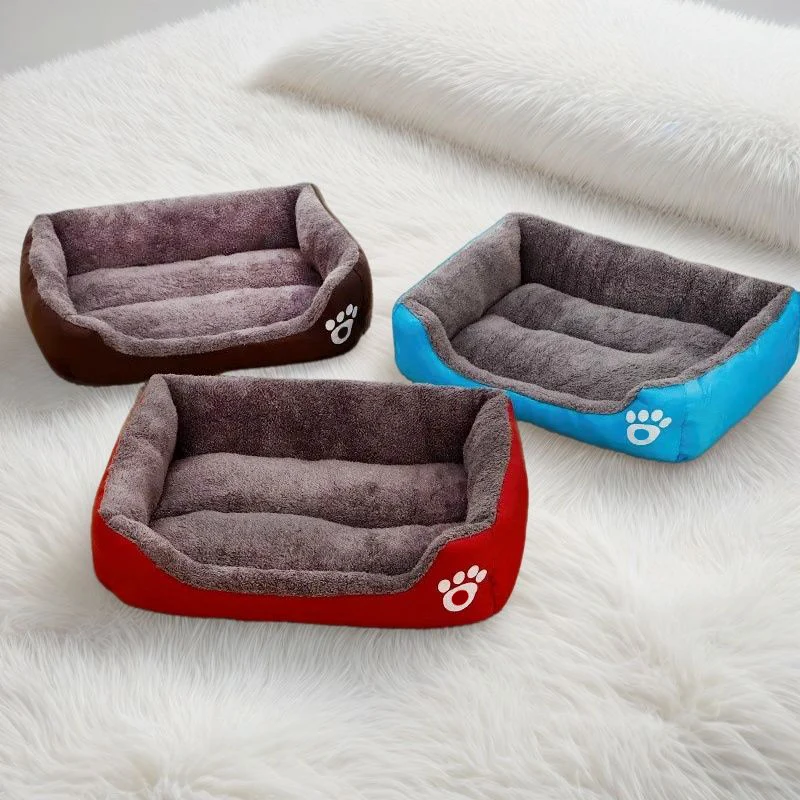 Classical pet Mat Fashion Dog Kennel Bed House Breathable Cotton Soft Cat Nest Dog Warm Bed for Small Medium Dog