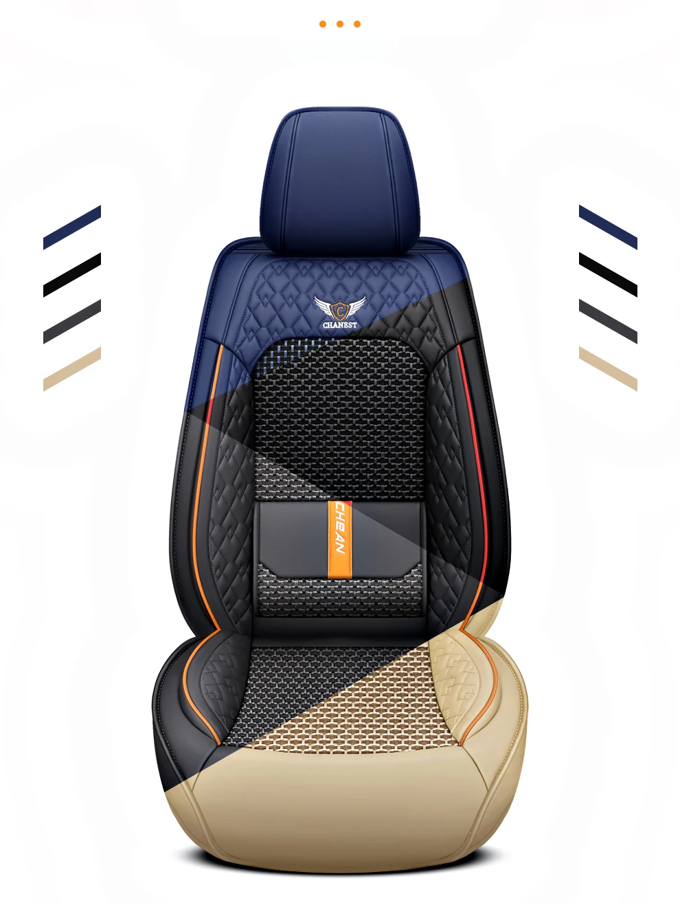 2025 Fashion Universal PU Leather Breathable Car Seat Covers For Nissan Qashqai Tiida Peugeot 2008 Mercedes ML W164 Interior