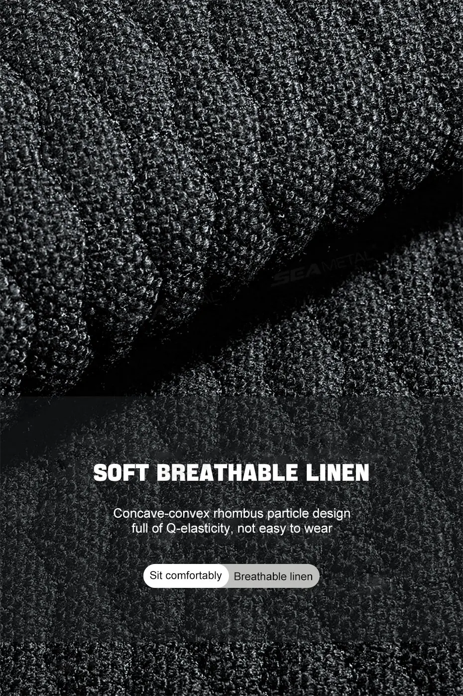 SEAMETAL Flax Car Seat Cover Front Rear Linen Fabric Cushion Breathable Auto Seat Mat Protector Universal For Most Truck SUV Van