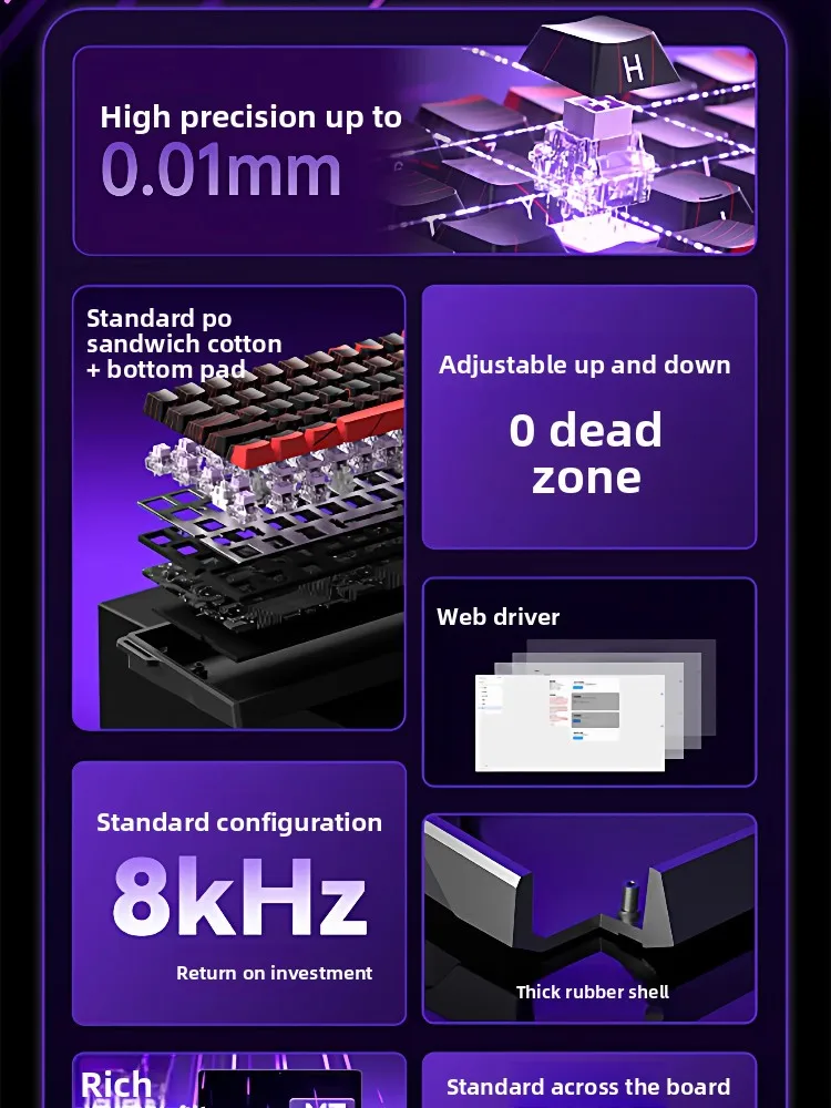 AULA Win60He Magnetic Keyboard RGB Hero 60He Key Board Teclado Magnetico Backlit 60% Computer Pc Ergonomic Tastiera USB Tastiera